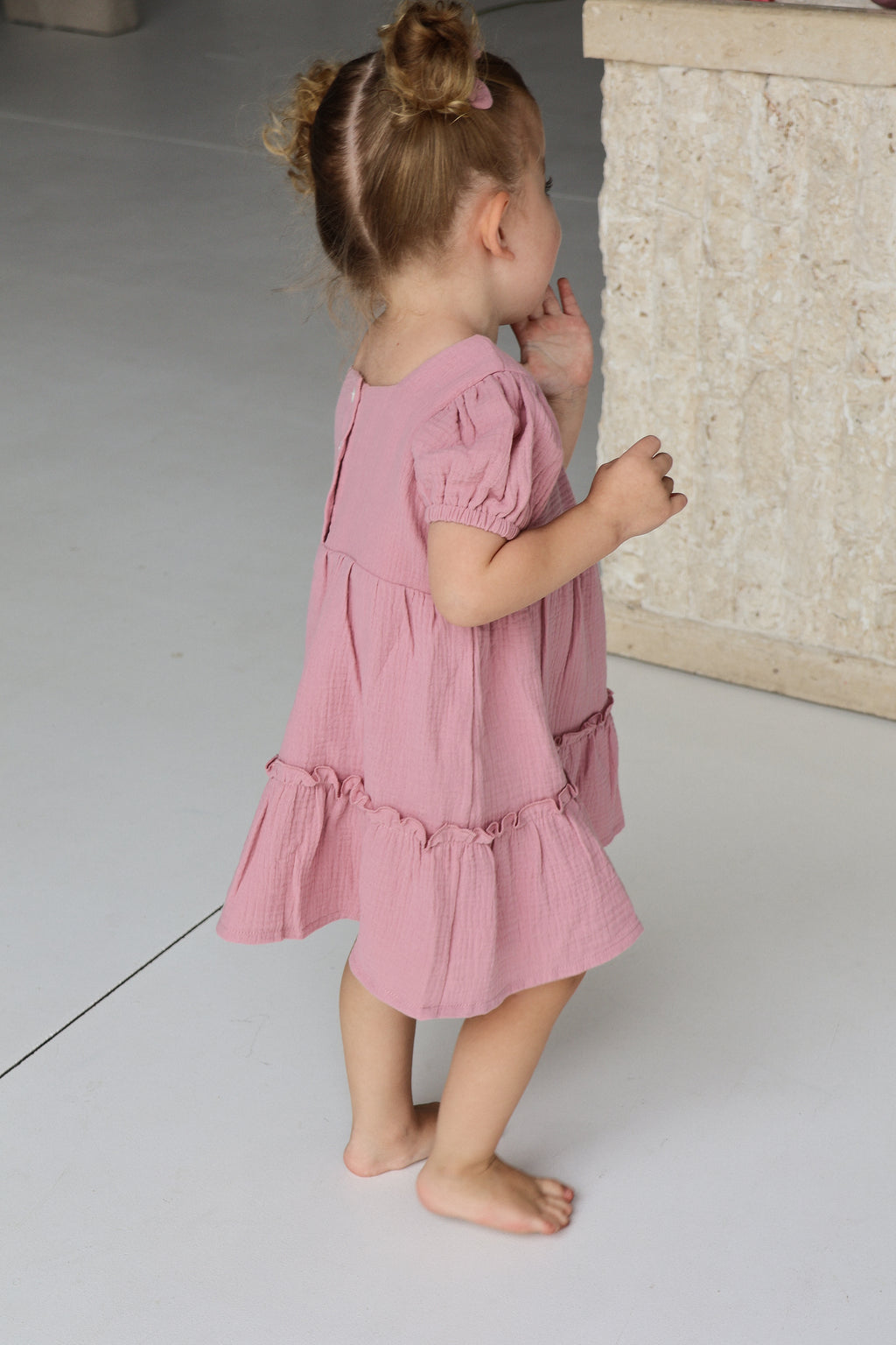 Organic cotton Harper Dress Rose