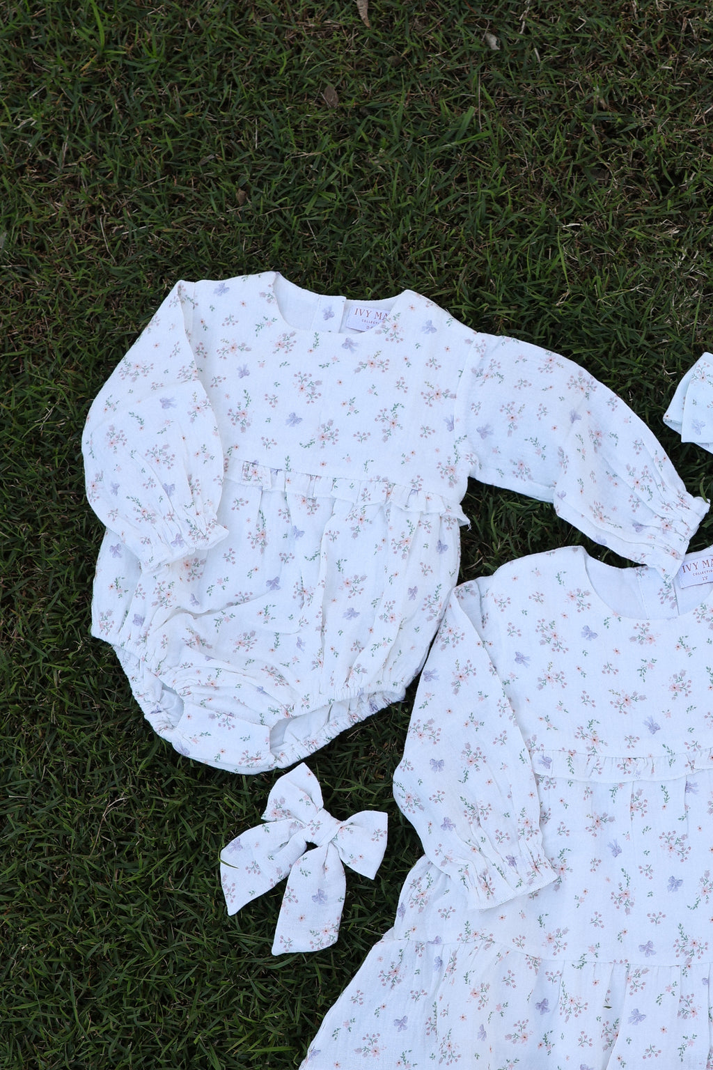 Organic Cotton Evelyn Bubble Romper Thea floral