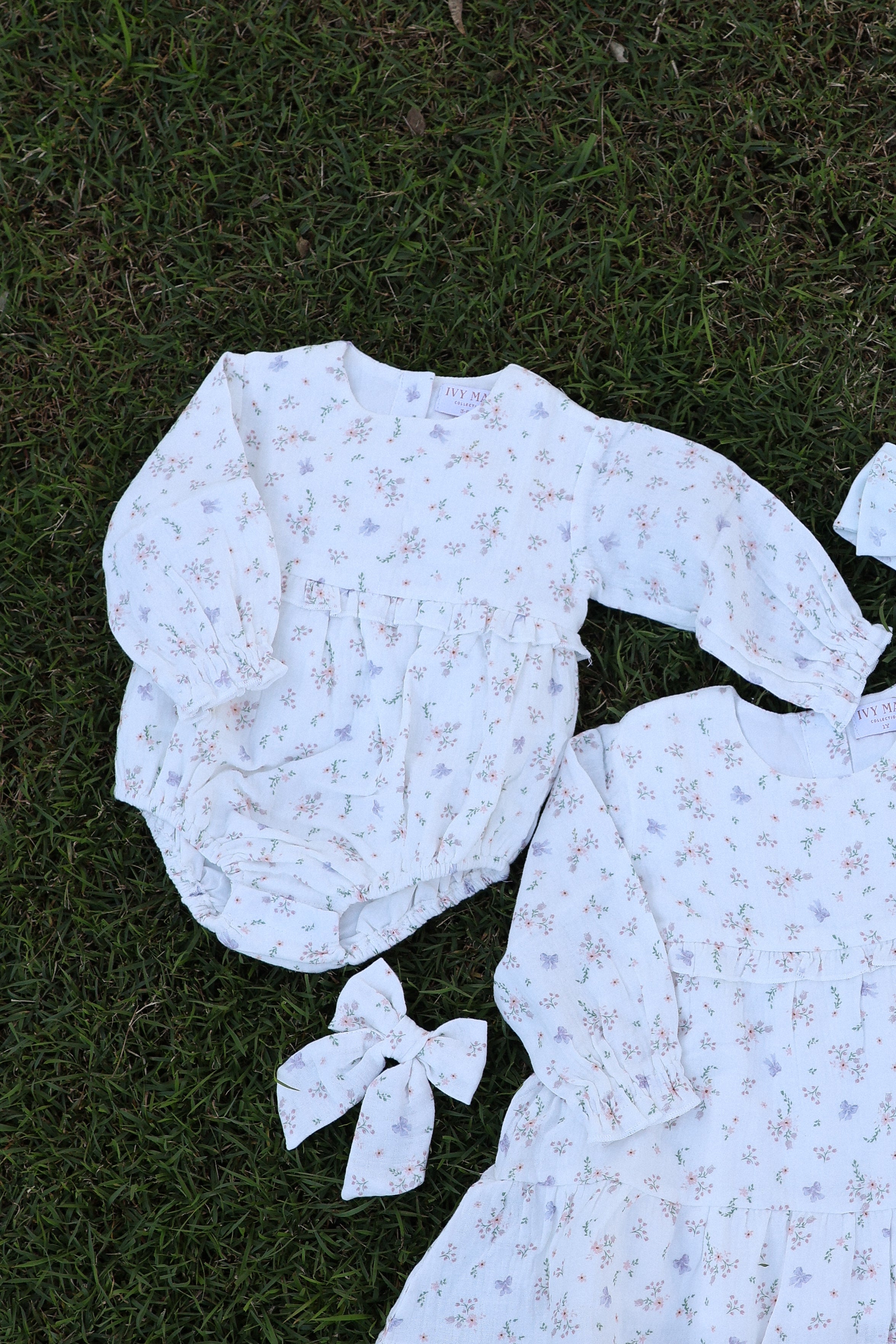 Organic Cotton Evelyn Bubble Romper Thea floral