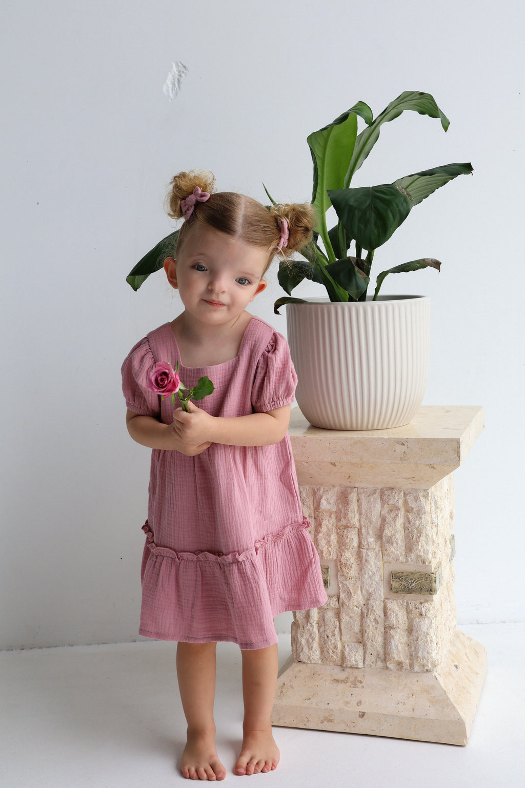 Organic cotton Harper Dress Rose