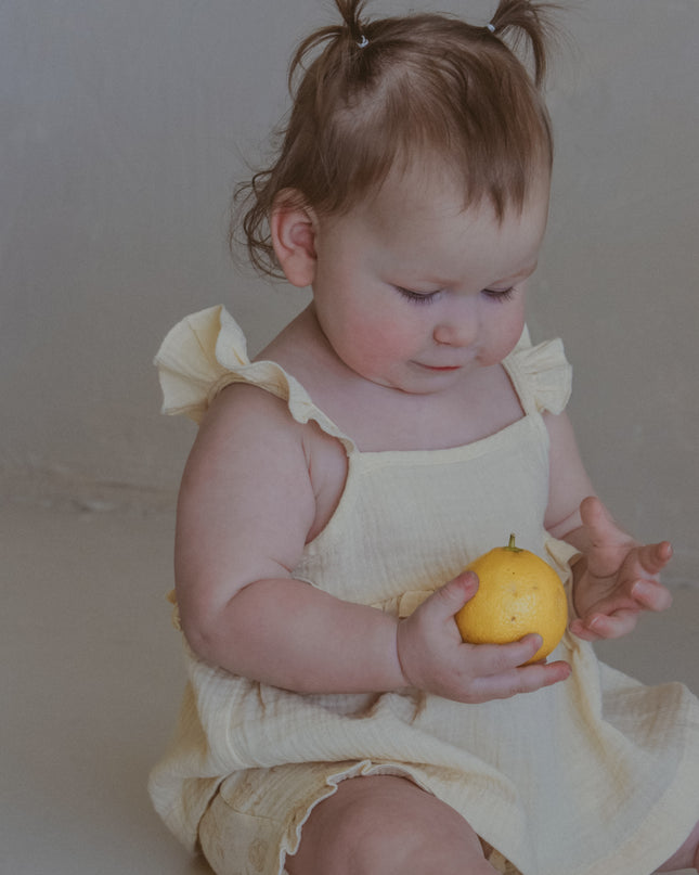 Alice Frill Singlet ~ Buttercream