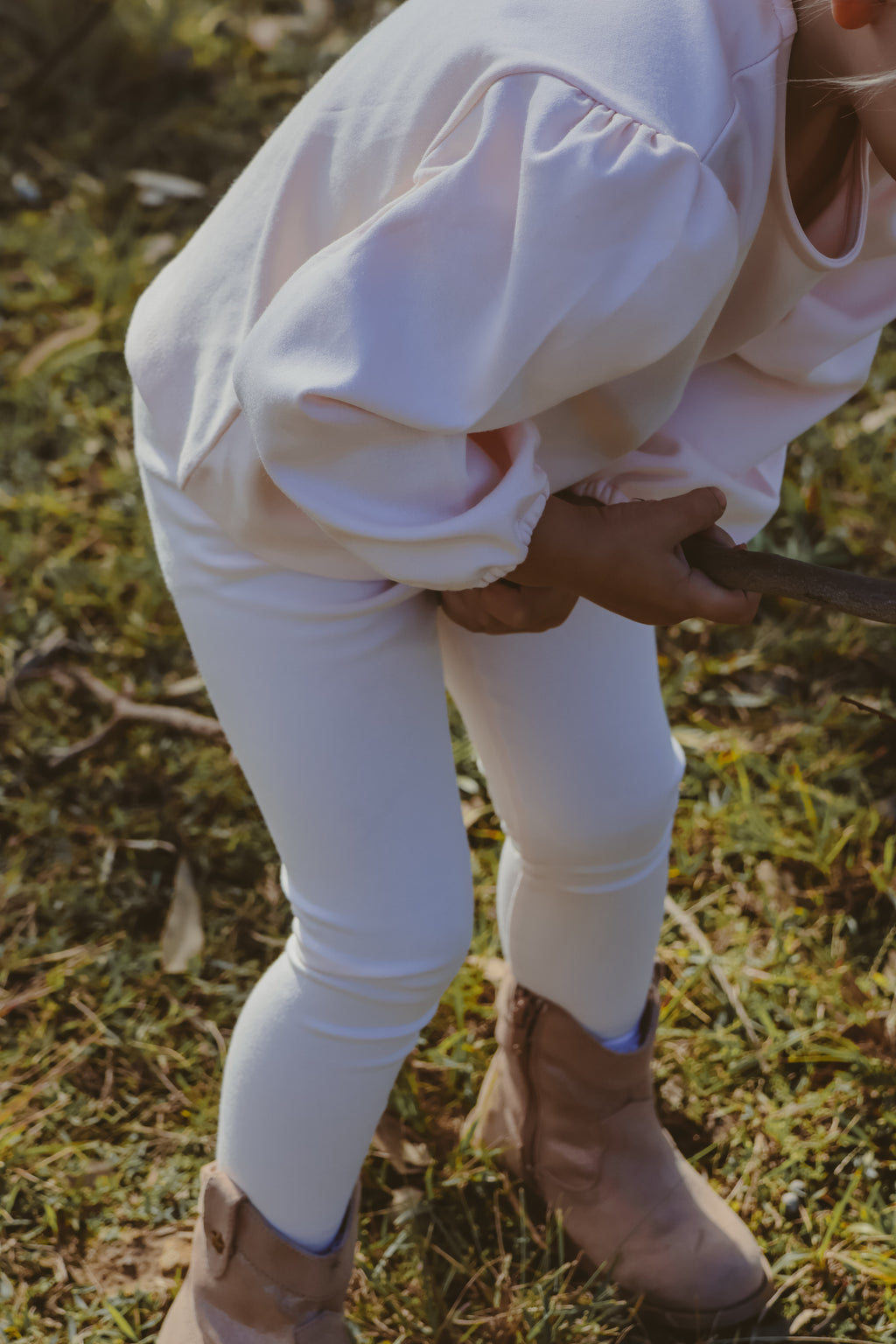 Organic Cotton Leggings ~ Blush