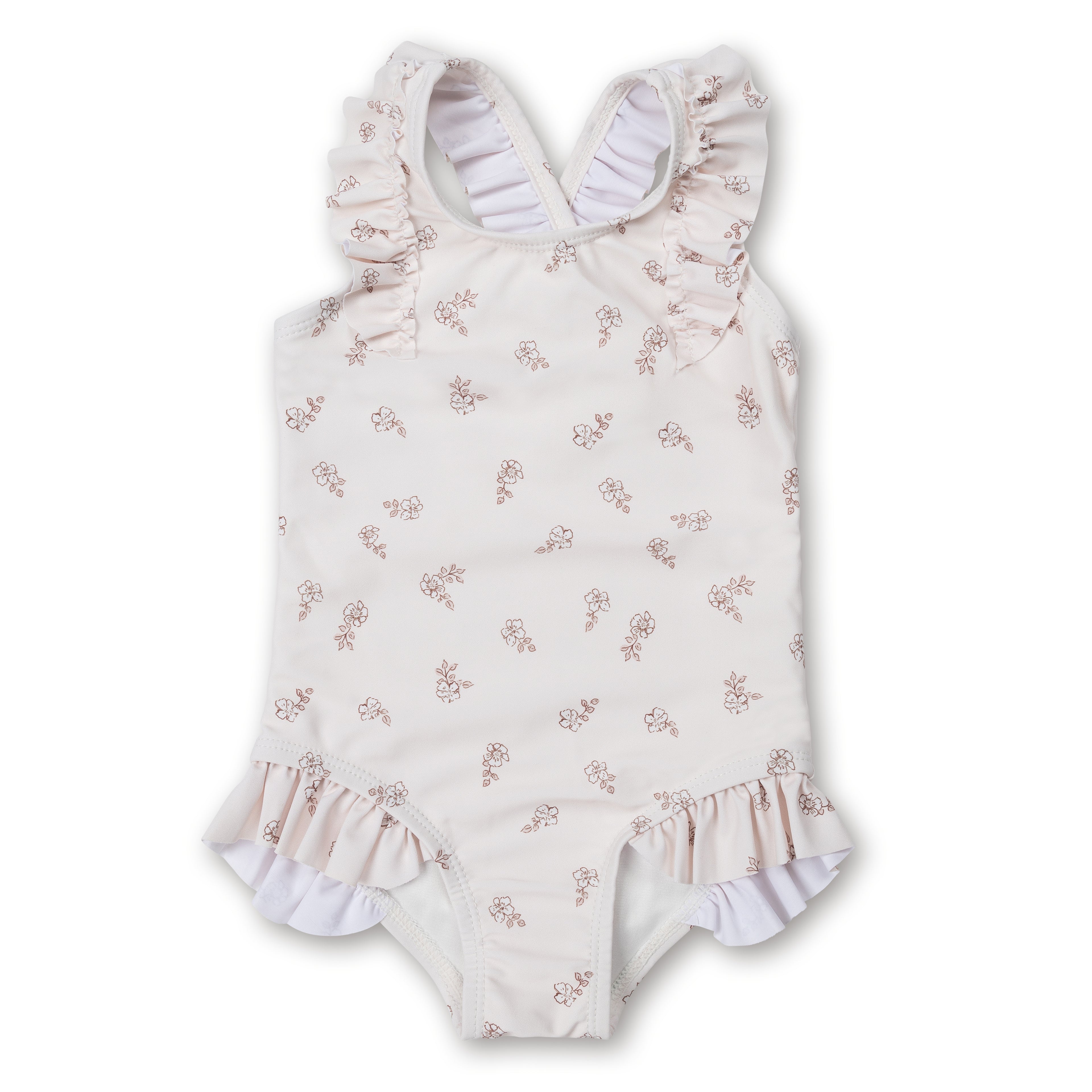 Frill One Piece Swimsuit - Floral