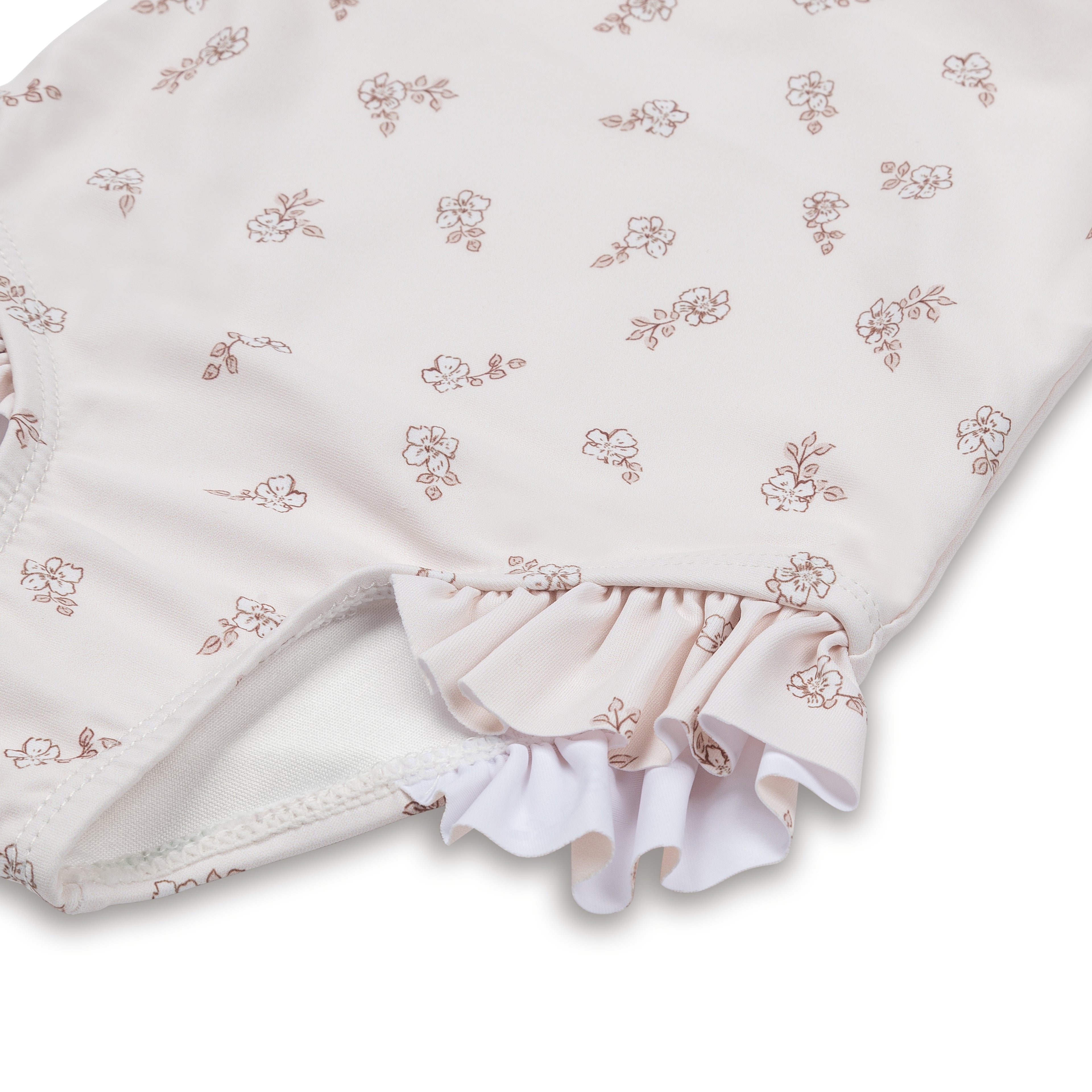 Frill One Piece Swimsuit - Floral