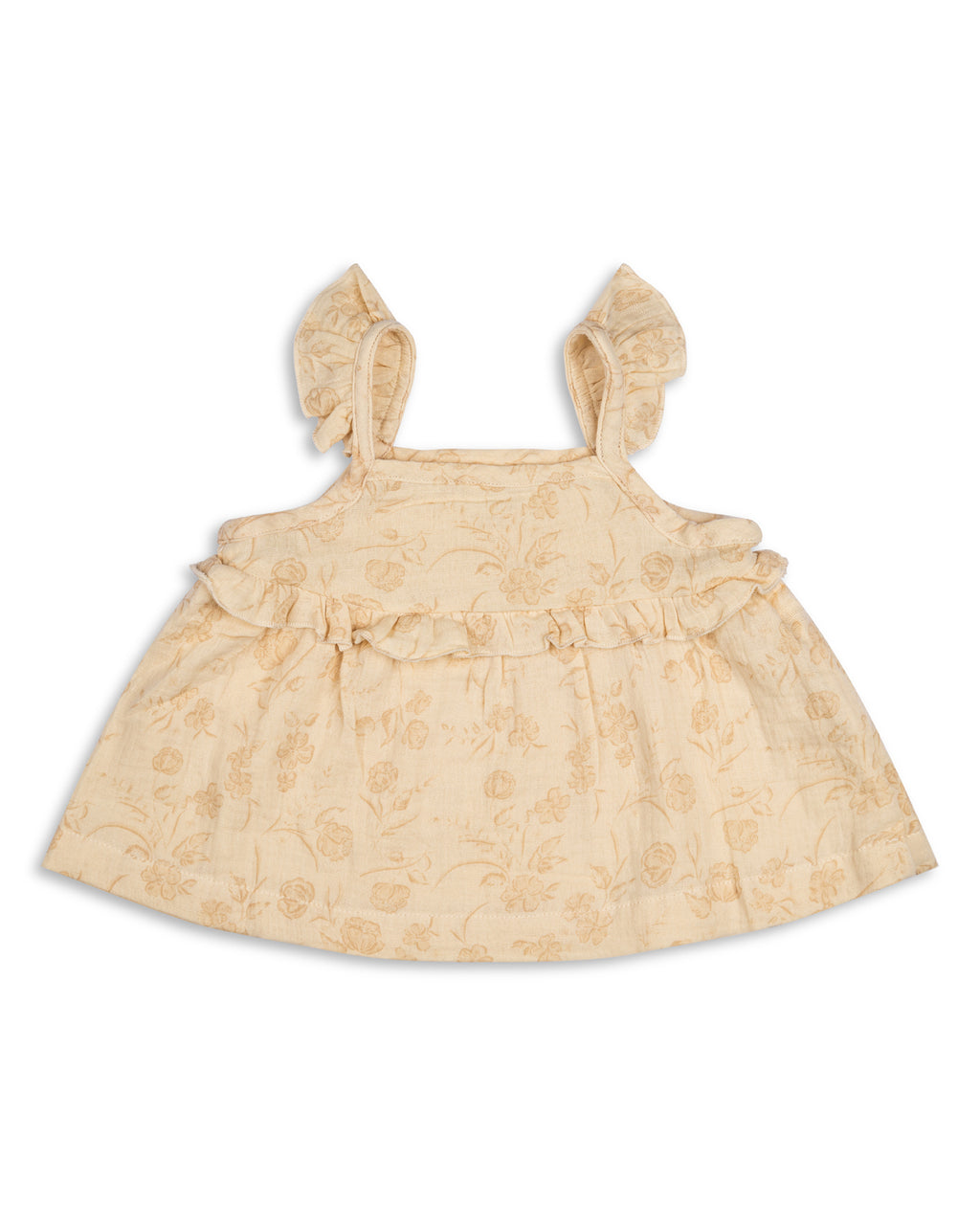 Alice Frill Singlet ~ Vintage Buttercream