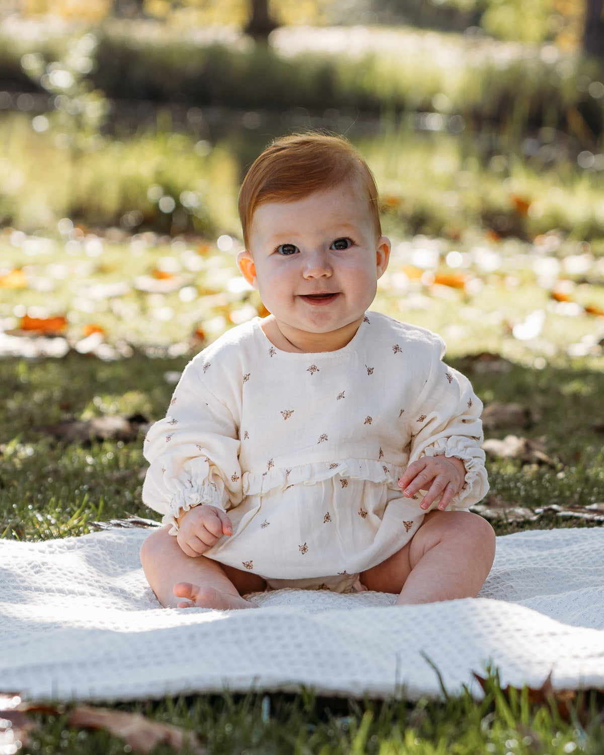 Organic Cotton Evelyn Bubble Romper Floral