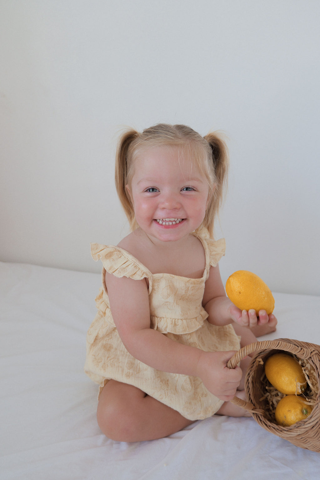 Alice Frill Singlet ~ Vintage Buttercream