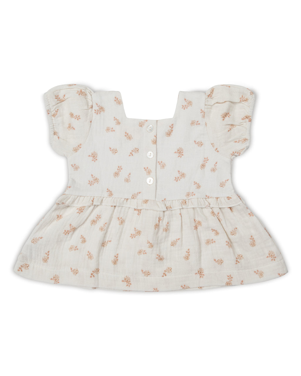 Organic Cotton Bubble Sleeve Top - Floral