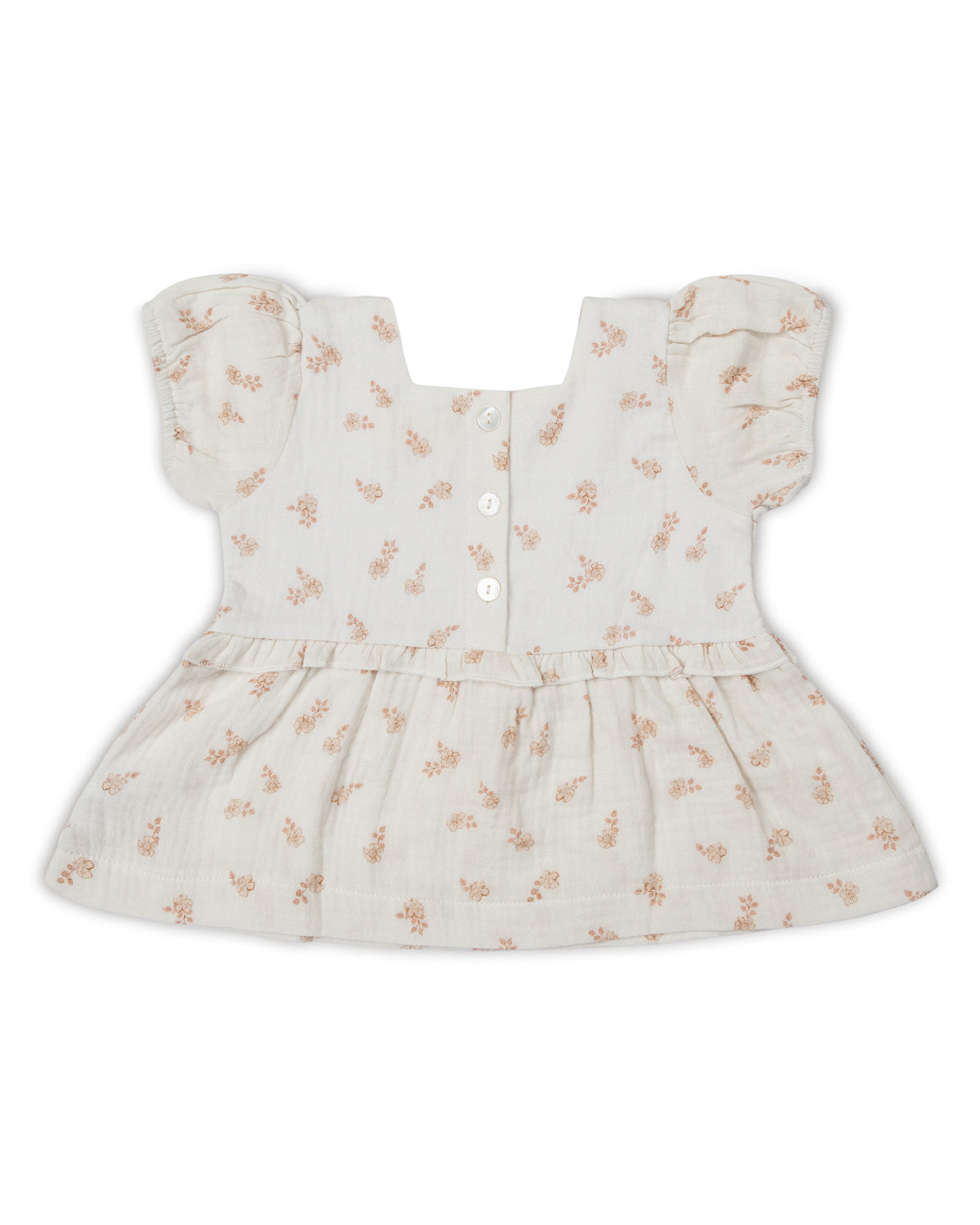 Organic Cotton Bubble Sleeve Top - Floral