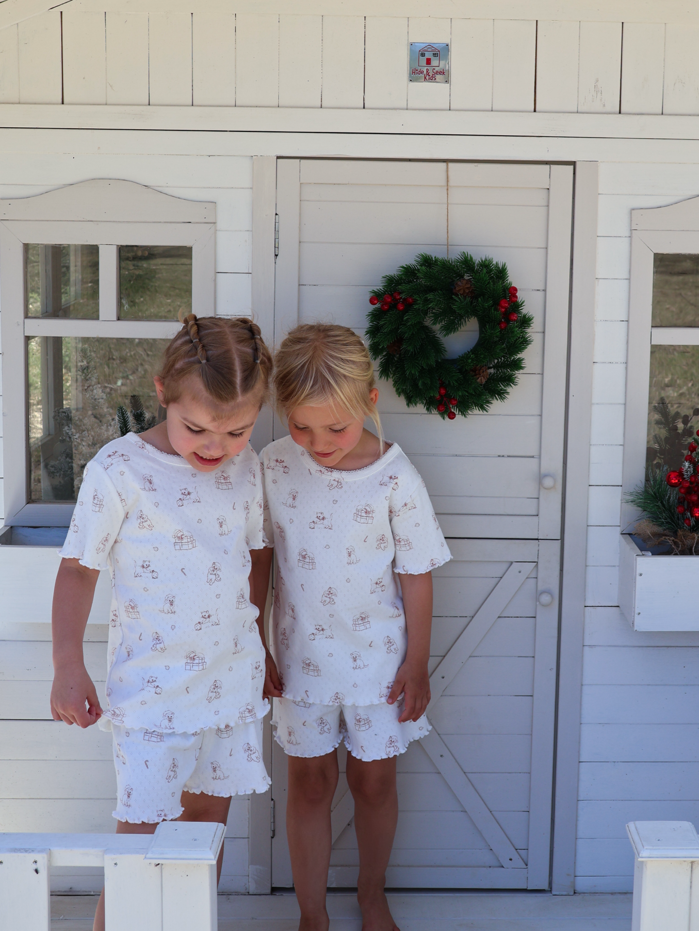 Organic Cotton Girls Pointelle Pyjama Set - Merry Paws
