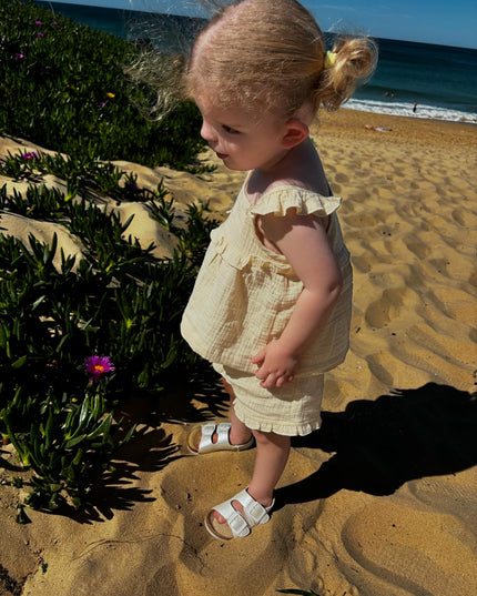 Alice Frill Singlet ~ Buttercream