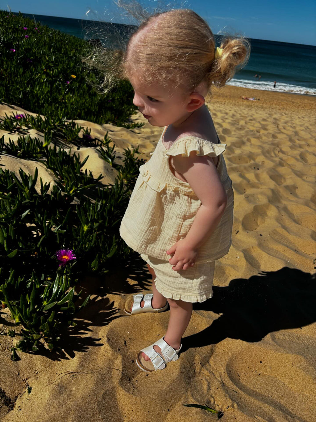 Alice Frill Singlet ~ Buttercream