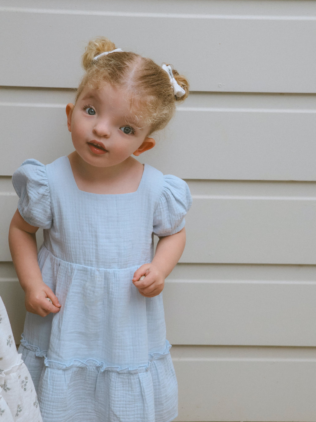 Organic cotton Harper Dress Ice Blue