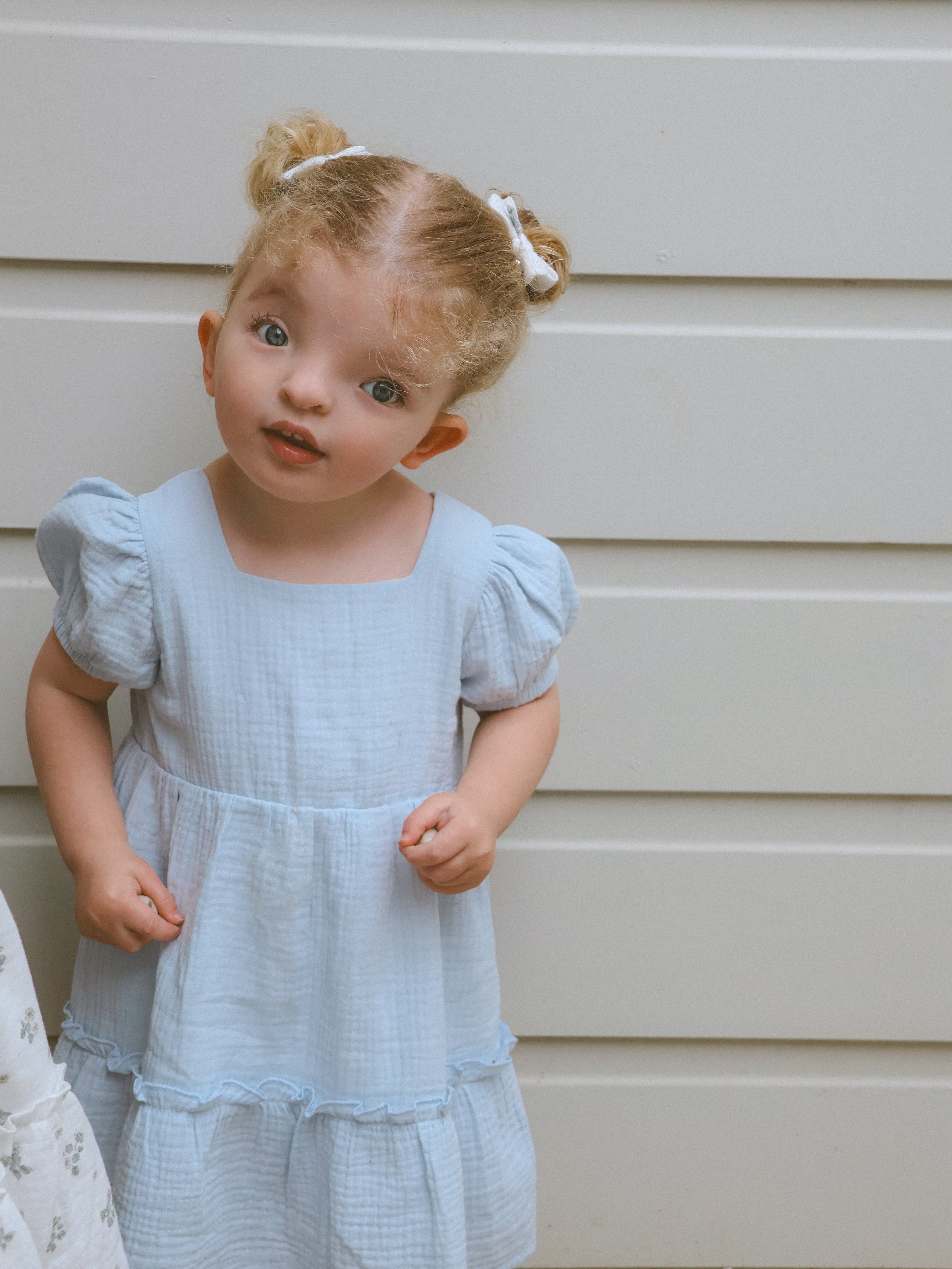 Organic cotton Harper Dress Ice Blue