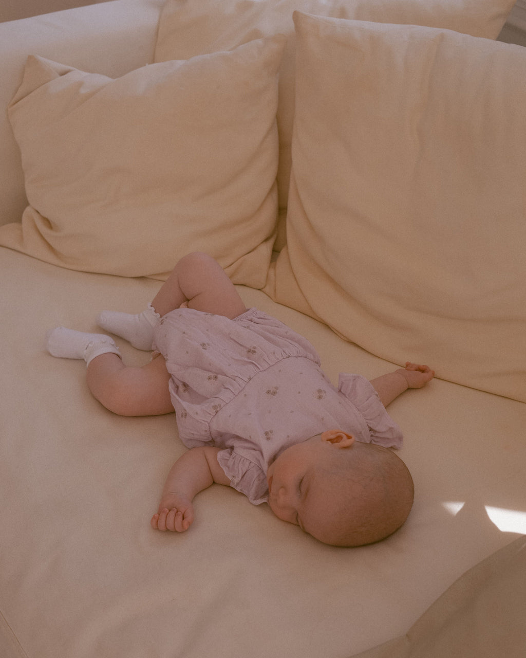 Organic Cotton Frill Bubble Romper Aria Floral