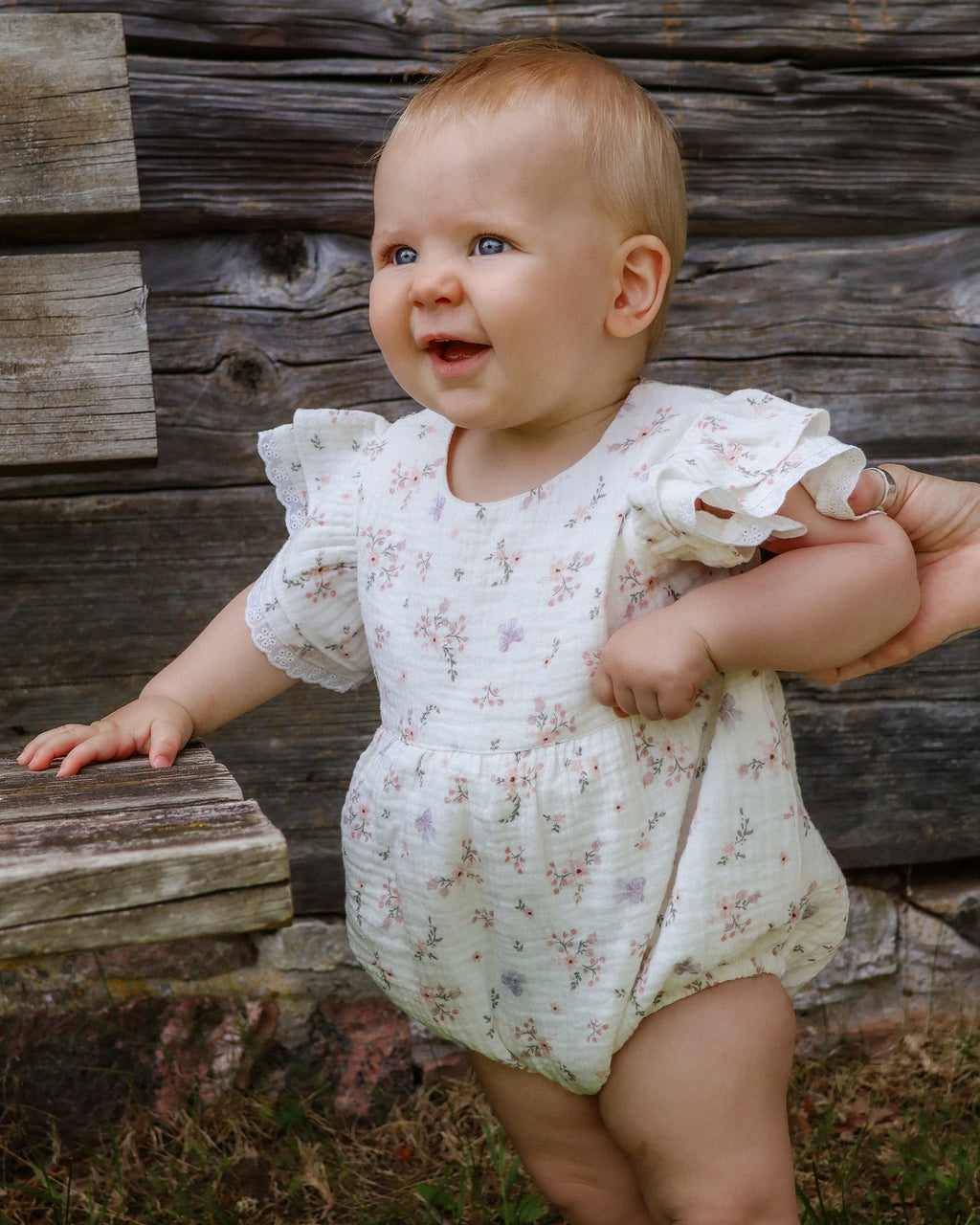 Organic Cotton Poppy Romper