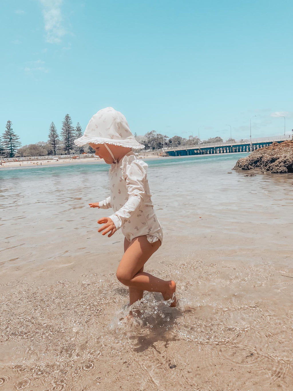 Floral Long Sleeve Swimsuit