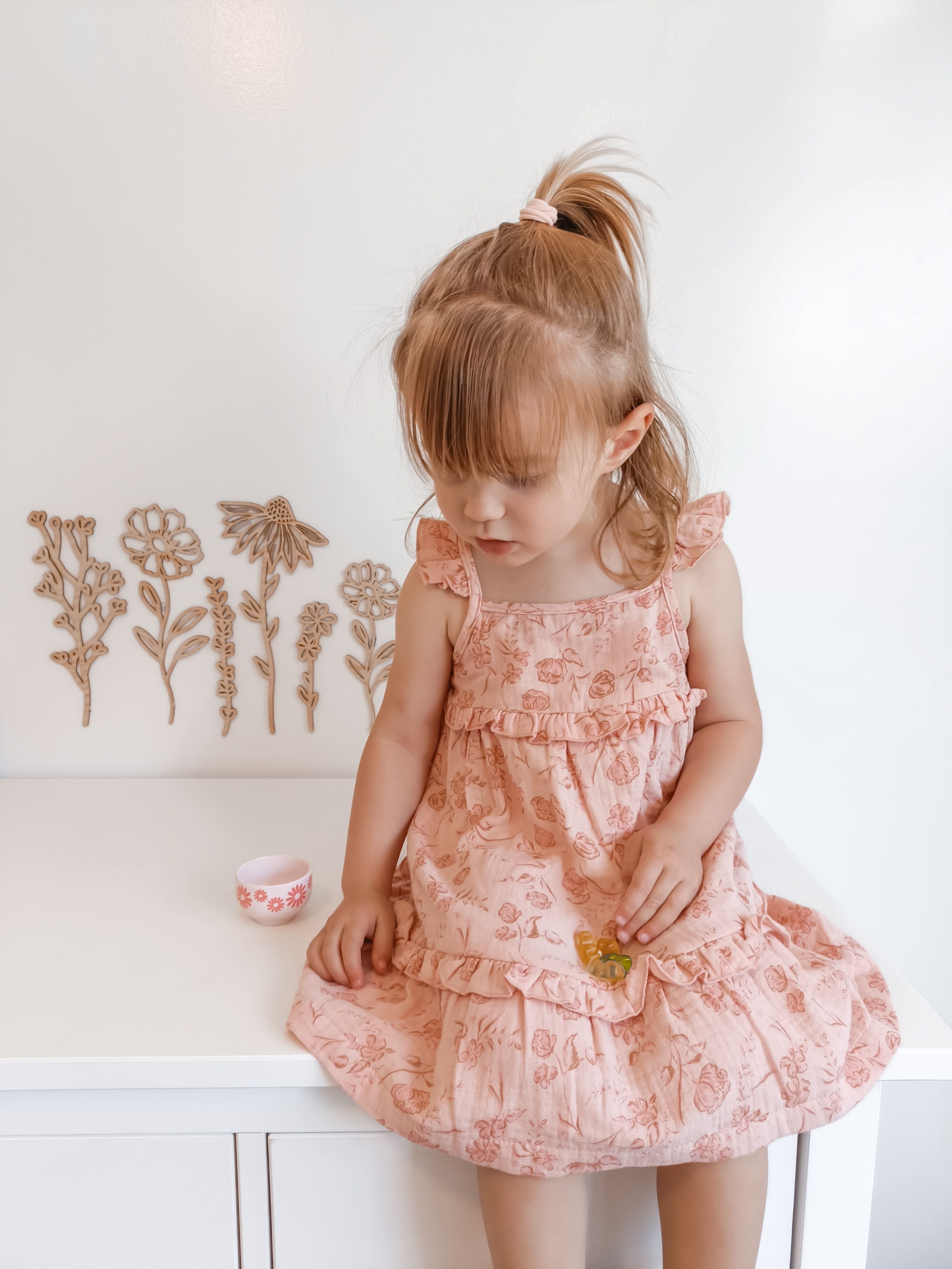 Ada Frill Dress Vintage Pink