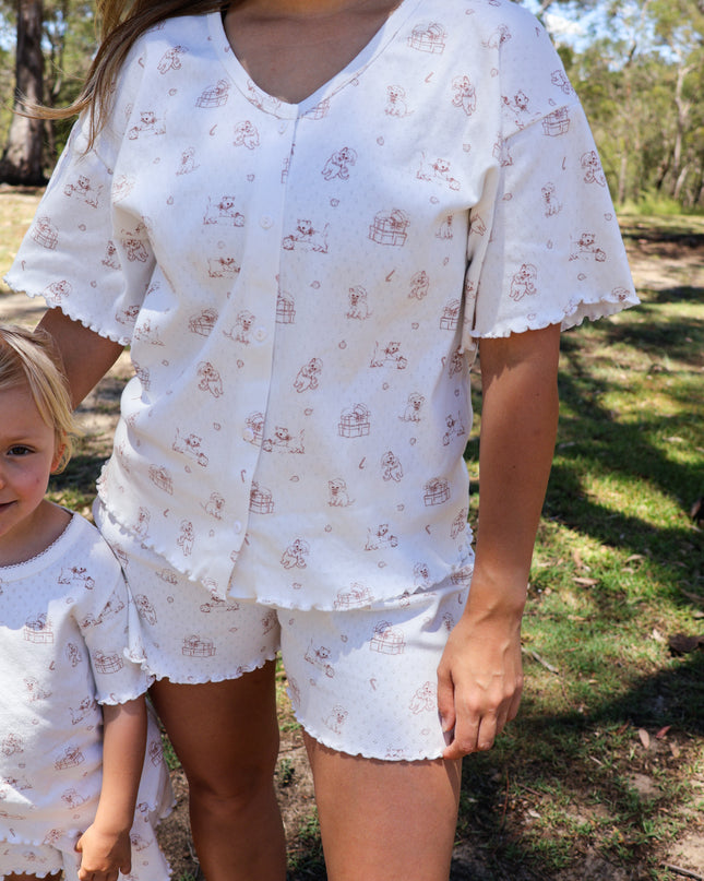 Merry Paws Women's Pointelle Christmas Pyjama Set