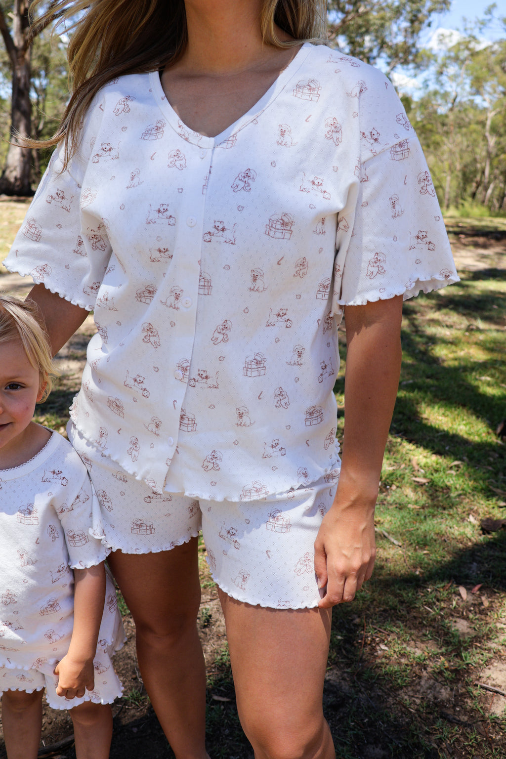 Merry Paws Women's Pointelle Christmas Pyjama Set