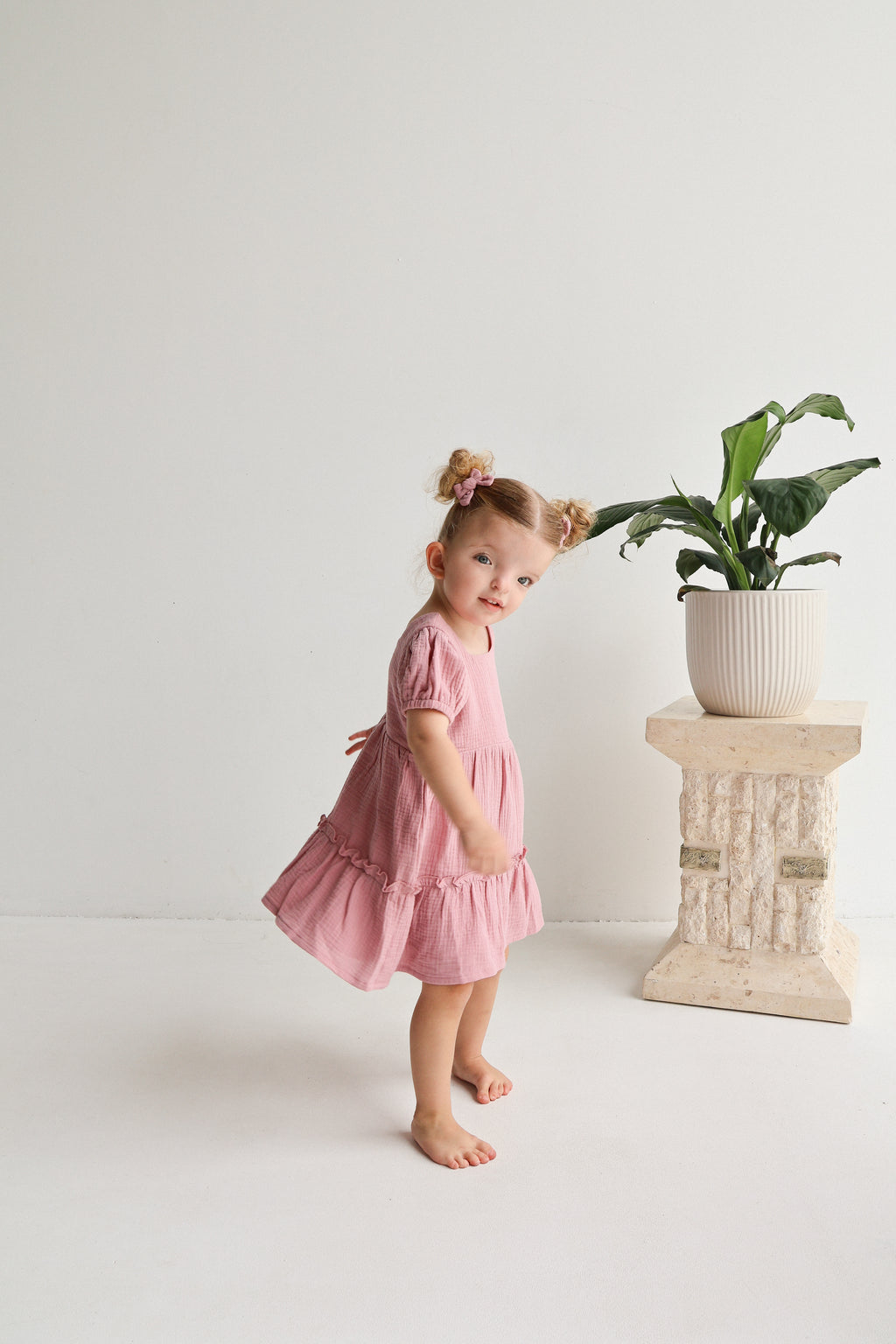 Organic cotton Harper Dress Rose