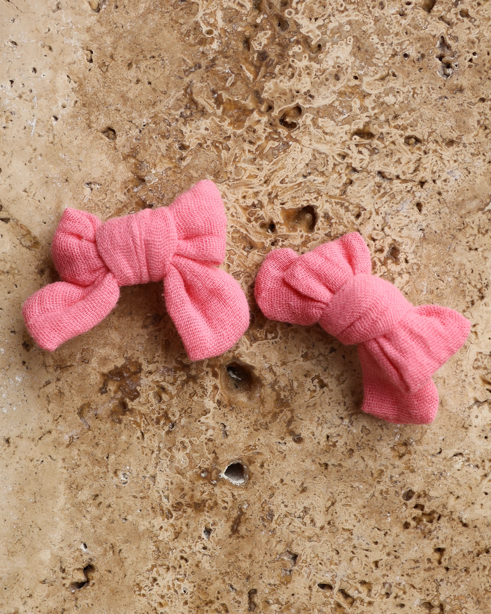 Mini bow hair clips Tulip