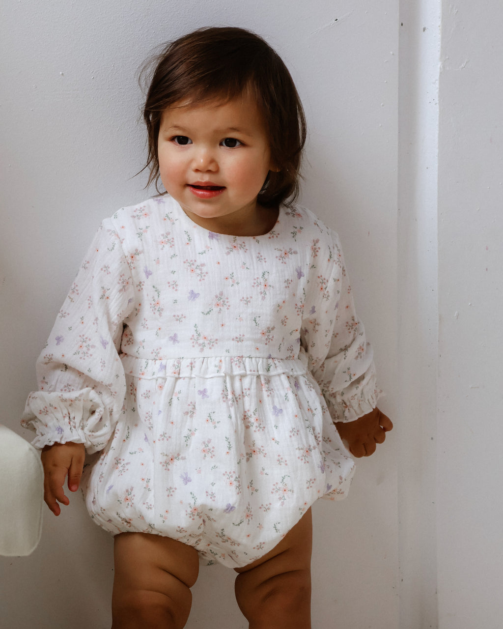 Organic Cotton Evelyn Bubble Romper Thea floral