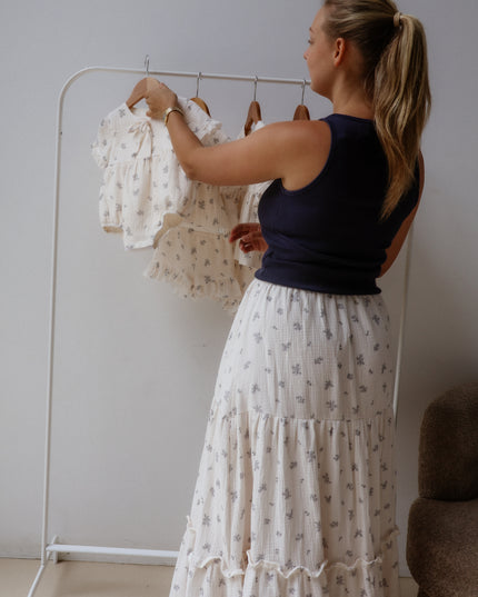 Organic Cotton Women’s maxi skirt Bluebell