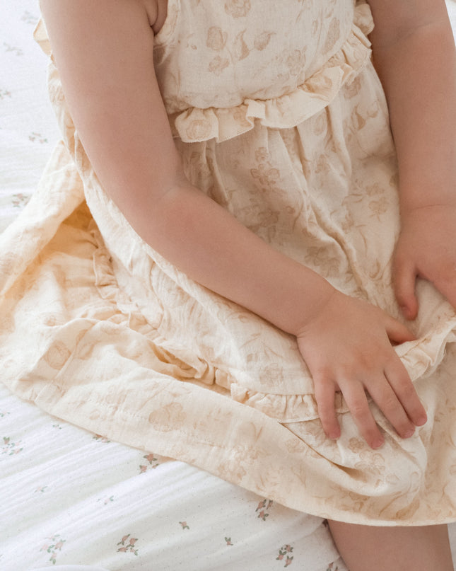Ada Frill Dress ~ Vintage Buttercream