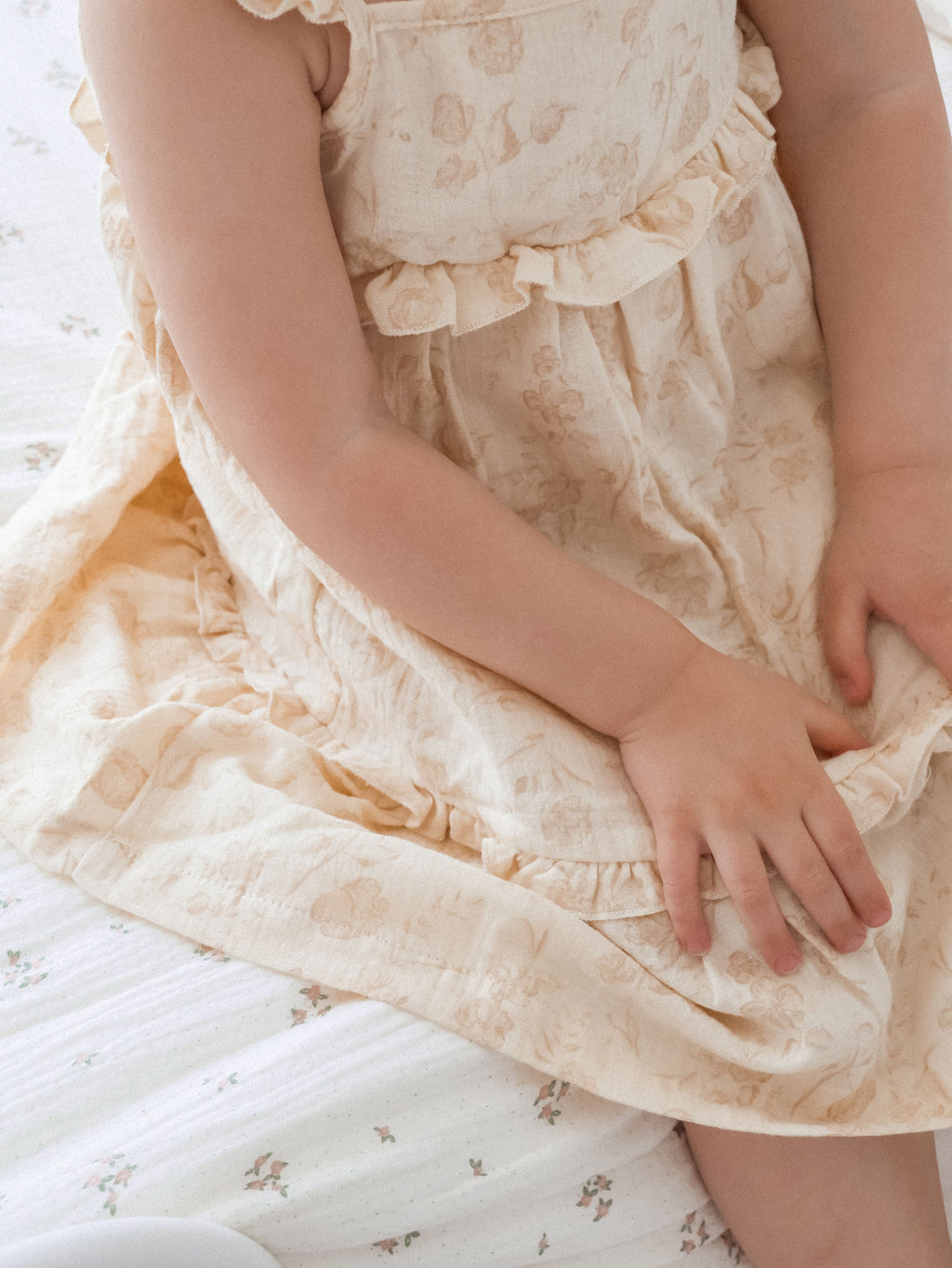 Ada Frill Dress Vintage Buttercream