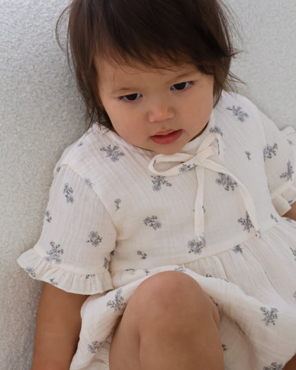 Organic Cotton Nora Romper Bluebell