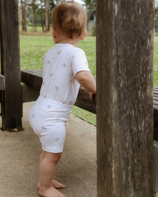 Organic Cotton Floral Bike Shorts