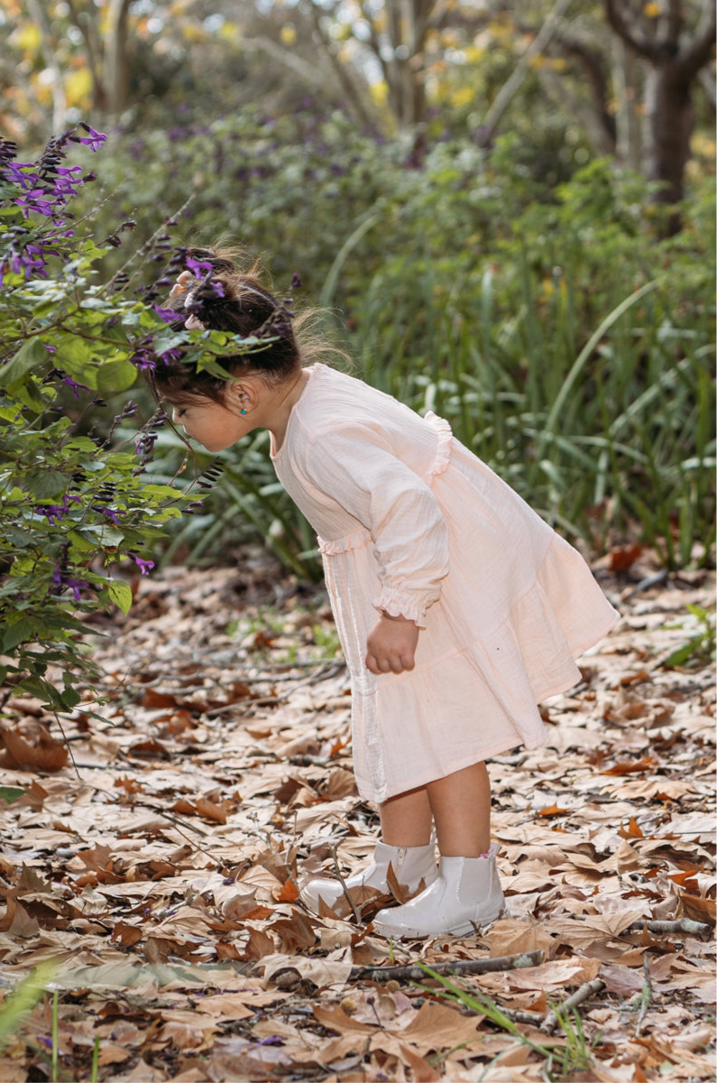 Organic Cotton Ivy Dress Peach