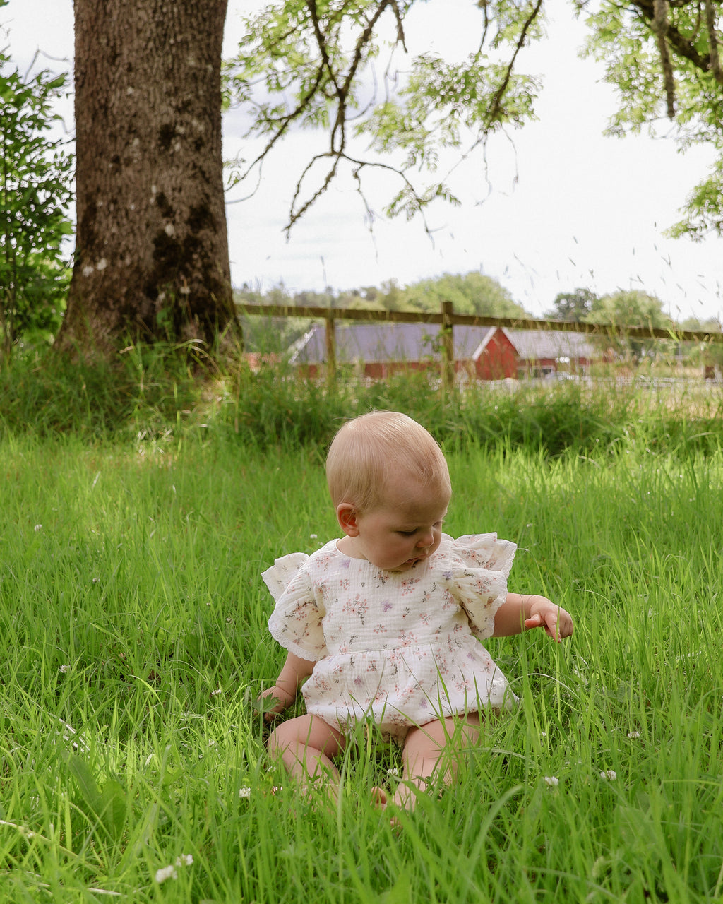 Organic Cotton Poppy Romper