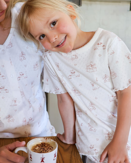 Merry Paws Girls Pointelle Christmas Pyjama Set