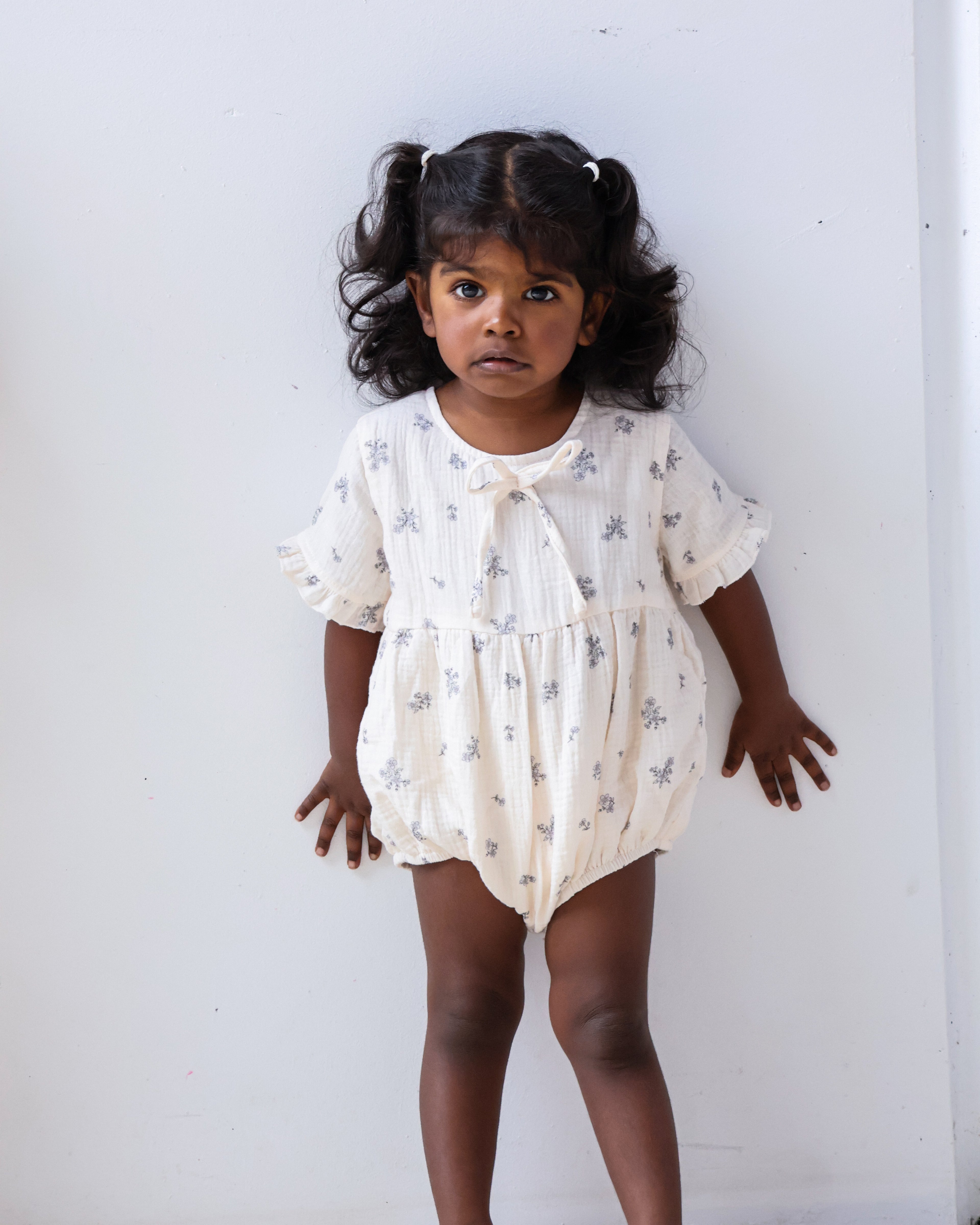 Organic Cotton Nora Romper - Bluebell