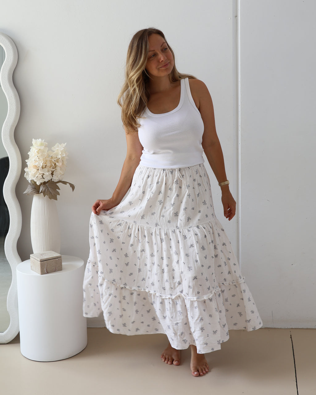 Organic Cotton Women’s Maxi Skirt - Bluebell