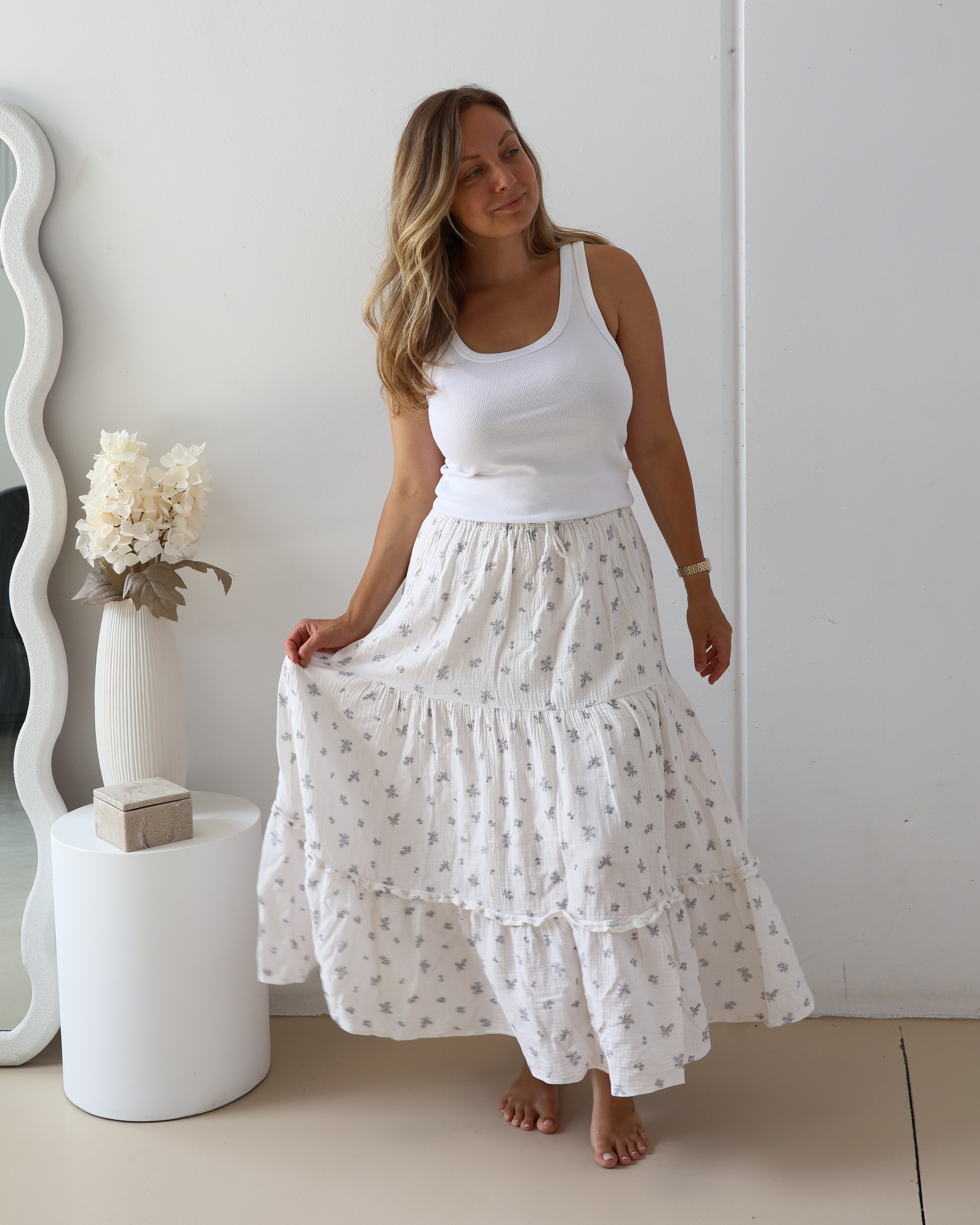 Organic Cotton Women’s Maxi Skirt - Bluebell