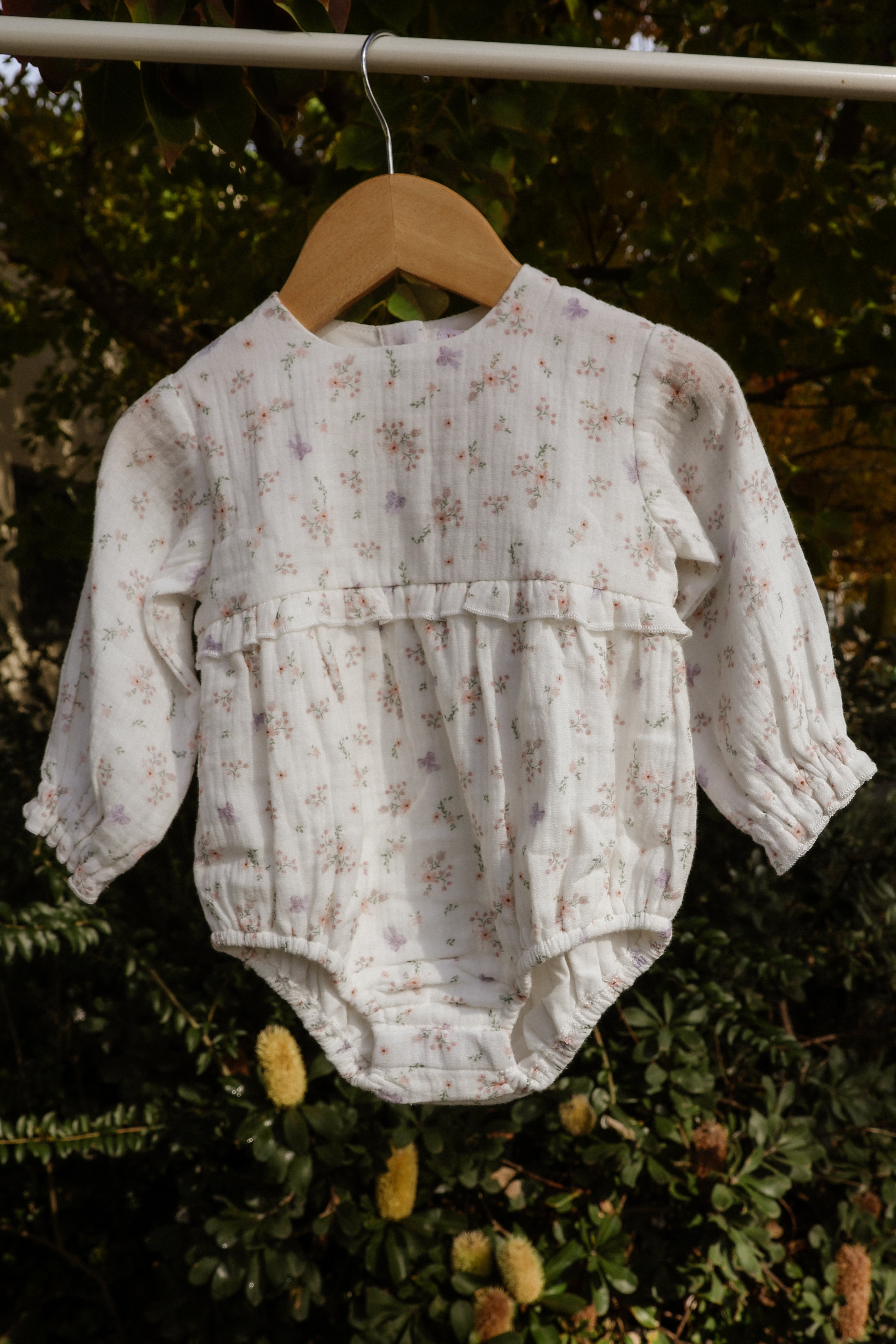 Organic Cotton Evelyn Bubble Romper Thea floral