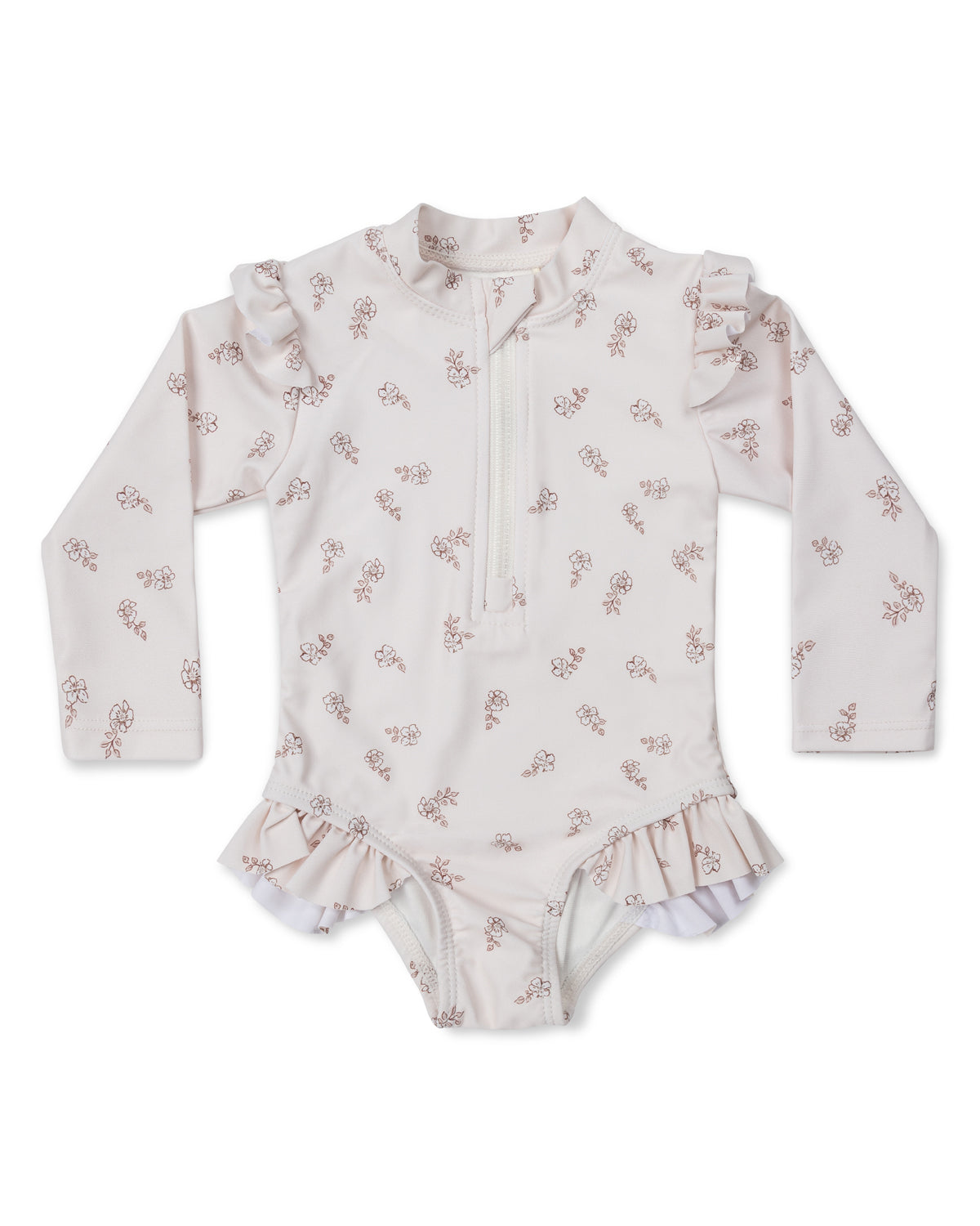 Floral Long Sleeve Swimsuit