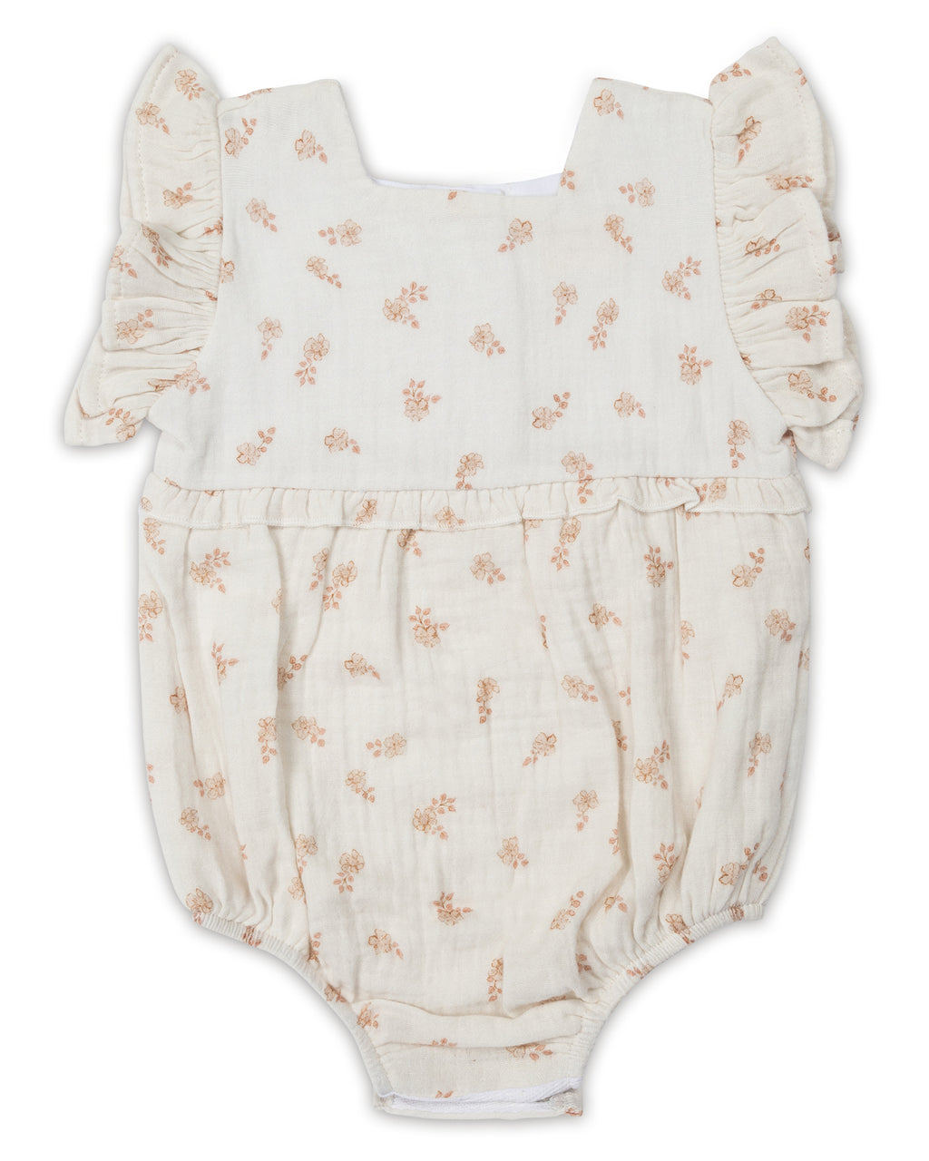 Organic Cotton Frill Bubble Romper - Floral