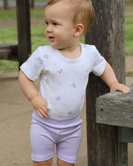 Organic Cotton Lilac Bike Shorts