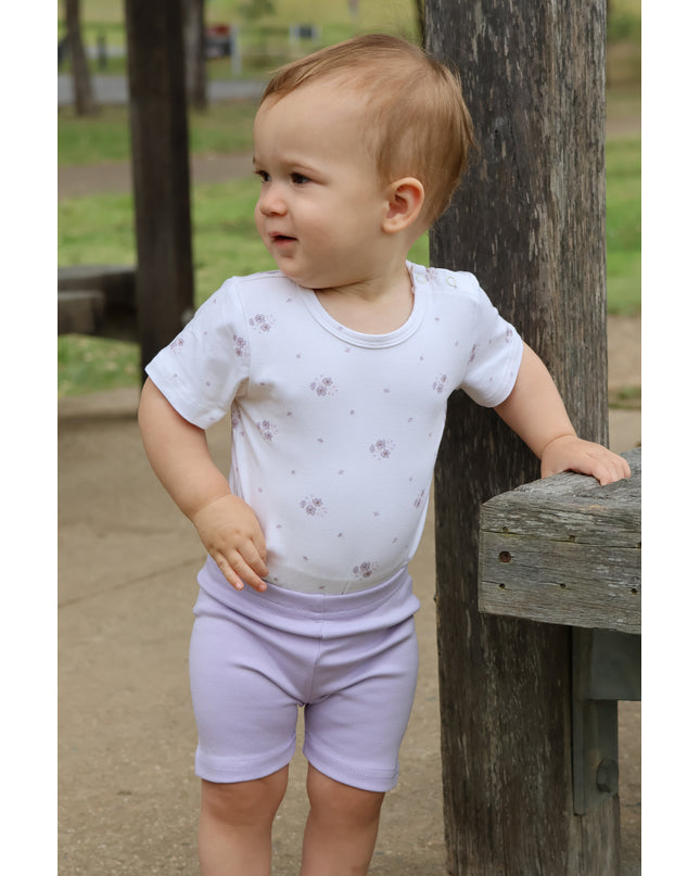 Organic Cotton Lilac Bike Shorts