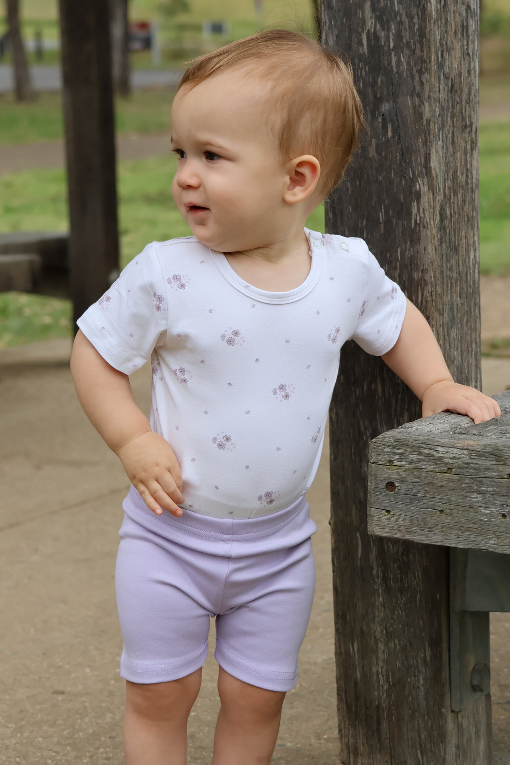Organic Cotton Lilac Bike Shorts