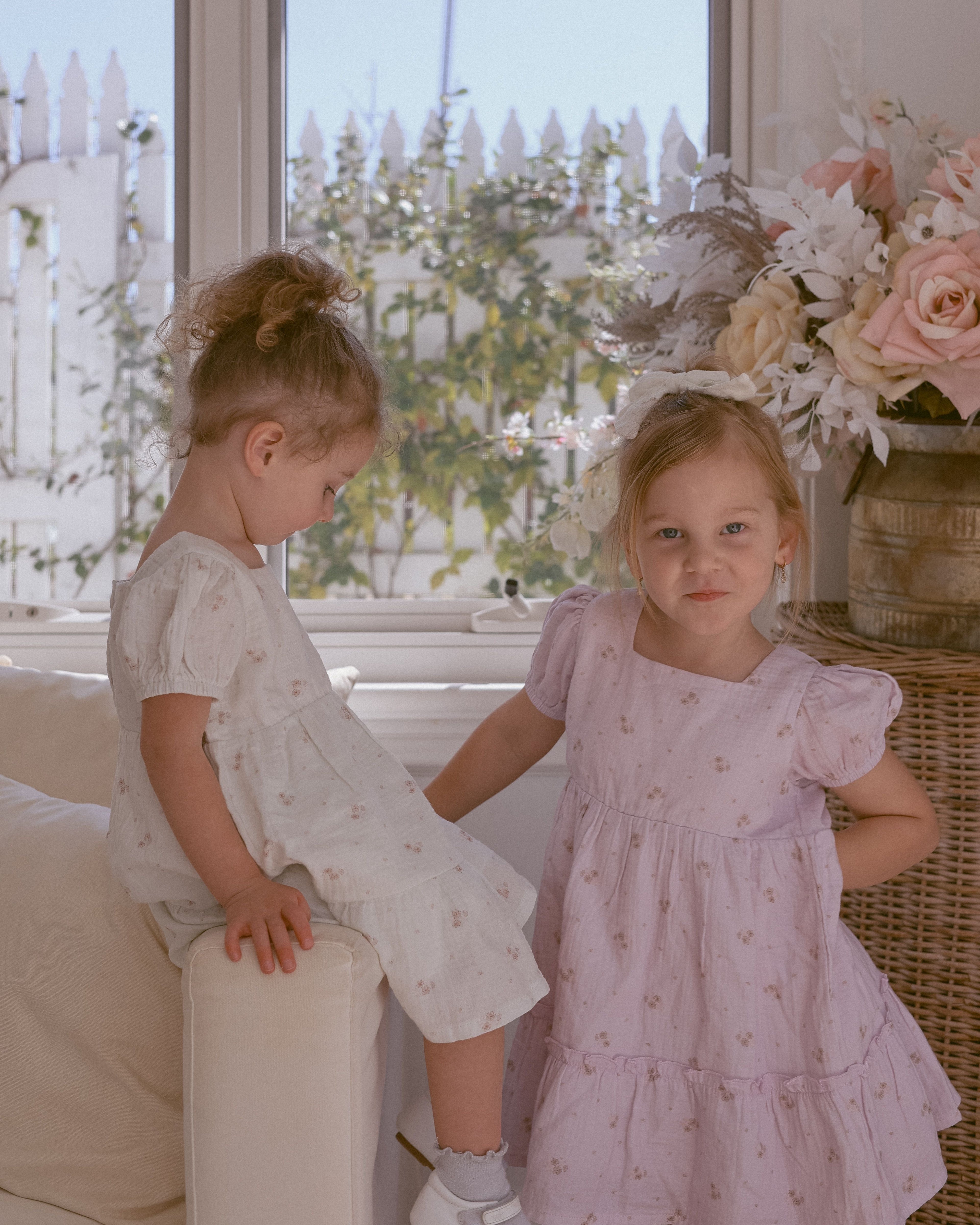 Organic cotton Harper Dress Lilac Floral