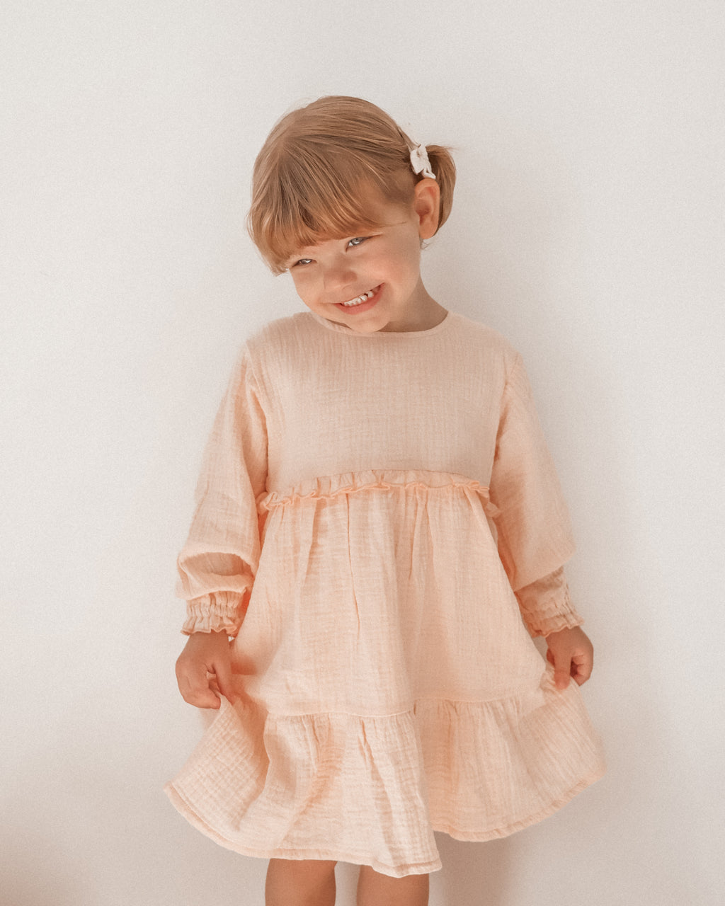 Organic Cotton Ivy Dress Peach