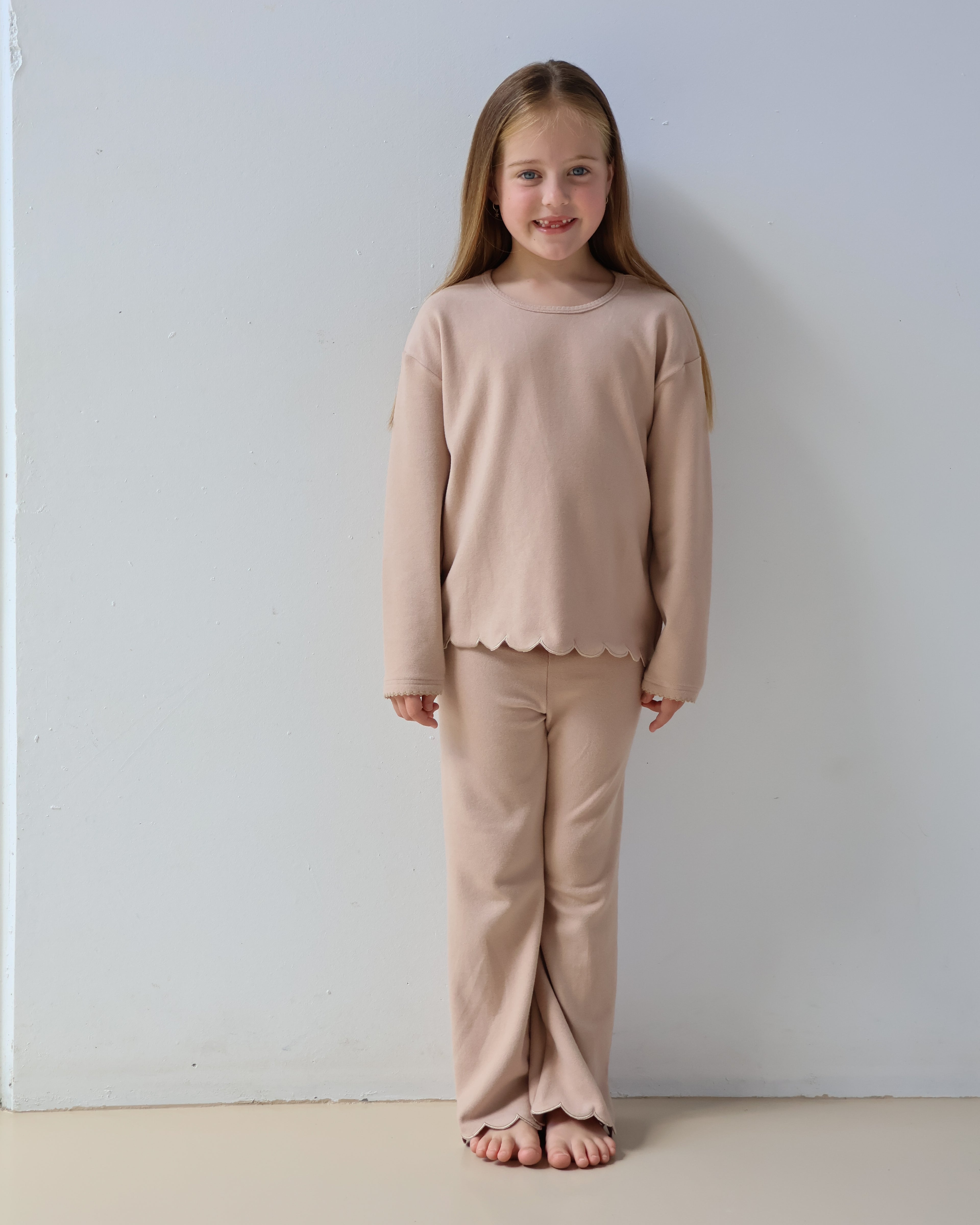 The Florence Scalloped Set - Fawn