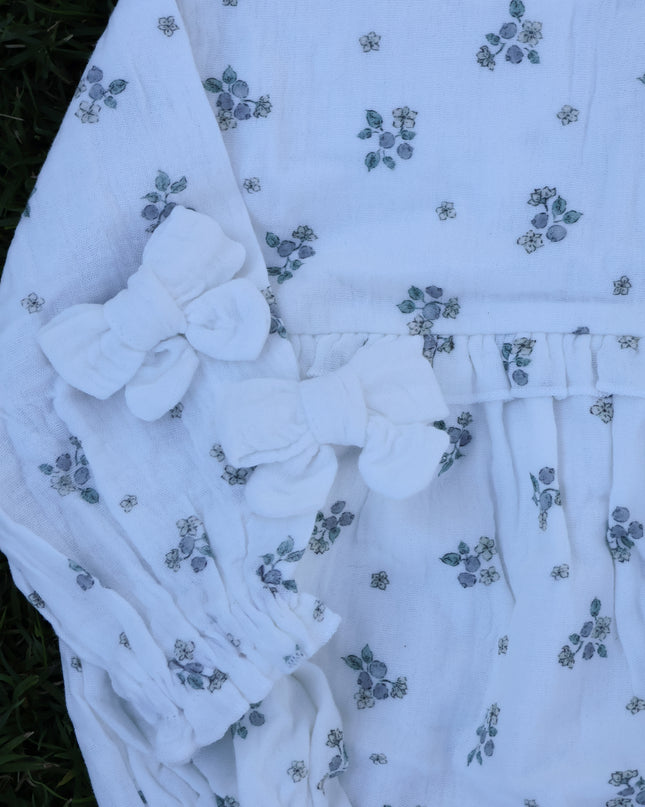 Mini bow clips ~ White