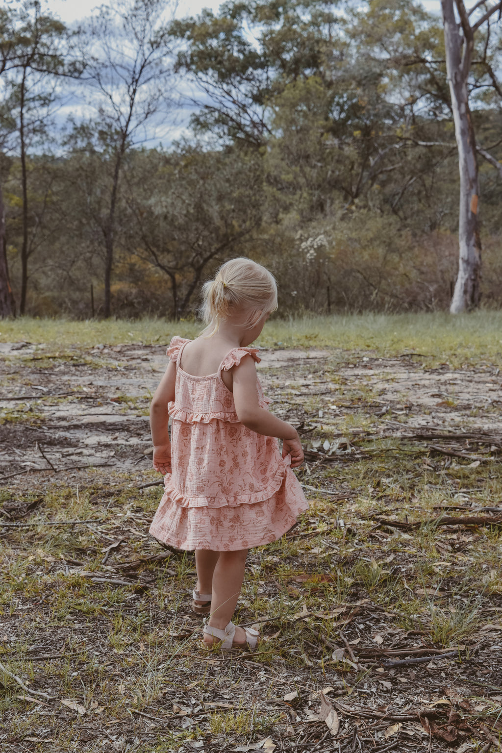 Ada Frill Dress Vintage Pink