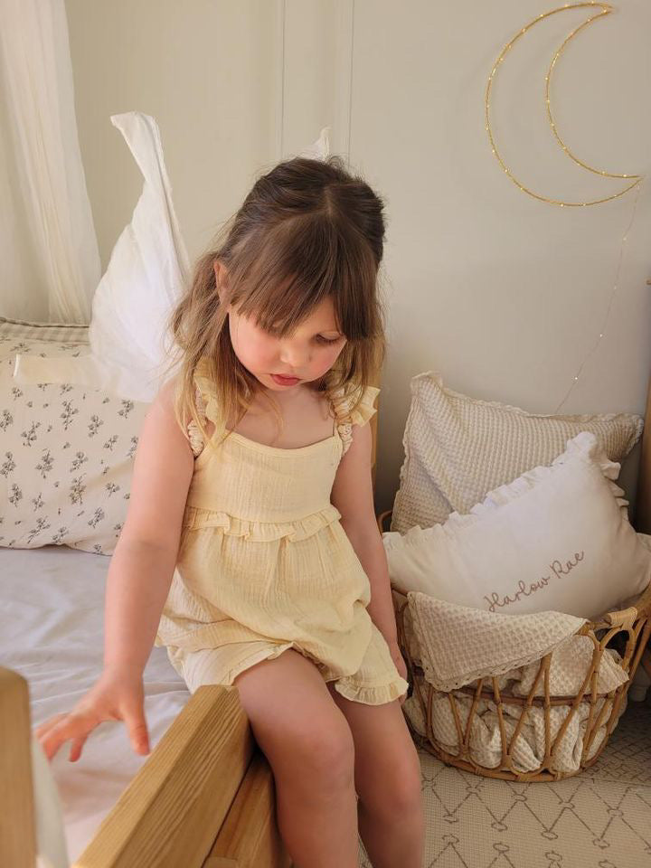 Alice Frill Singlet ~ Buttercream